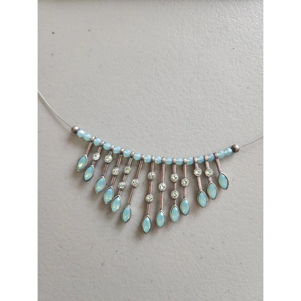 NWT Swarovski Crystallized 5500391 Necklace Blue - Picture 4 of 9